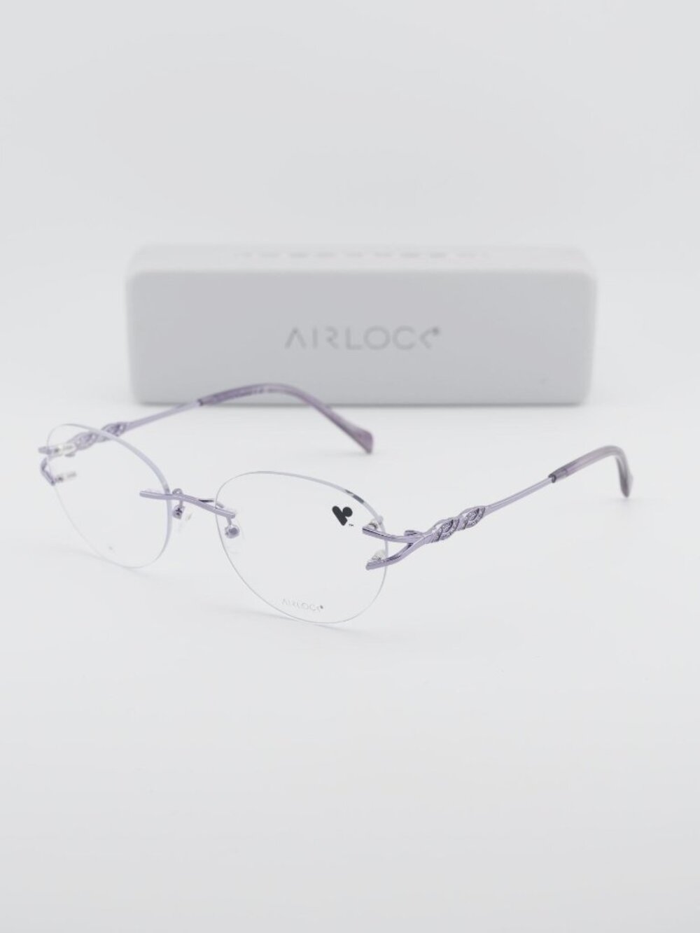 AIRLOCK JADE 202 532 Rimless Cat Eye Eyeglasses 52mm – Lilac